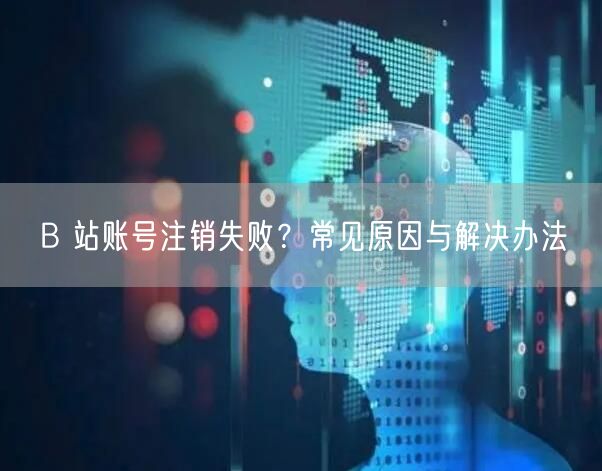B 站账号注销失败？常见原因与解决办法