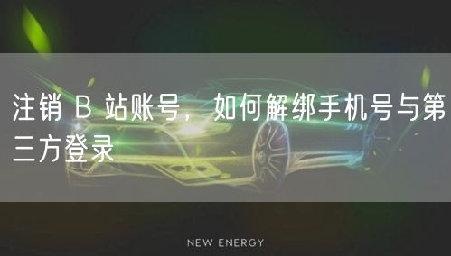 注销 B 站账号，如何解绑手机号与第三方登录