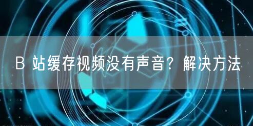 B 站缓存视频没有声音？解决方法