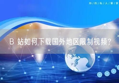 B 站如何下载国外地区限制视频？
