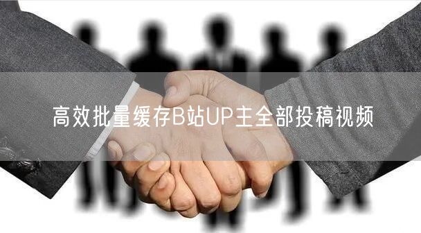 高效批量缓存B站UP主全部投稿视频