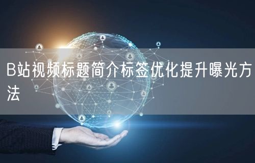 B站视频标题简介标签优化提升曝光方法
